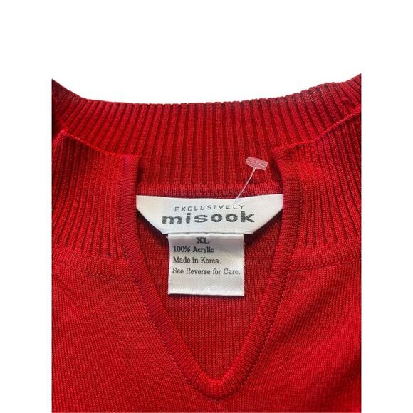 Misook pullover sweatet red white and blue sz XL - Picture 3 of 3